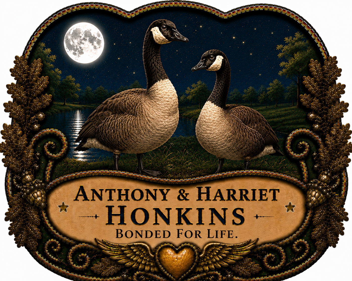 Anthony and Harriet Honkins on white